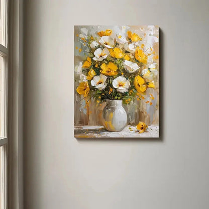 Beautiful Carnation Colorful Elegant Floral Painting 40x60cm Metal Print Ready to Hang