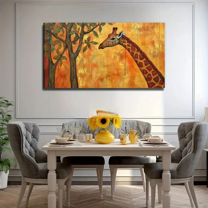 Vibrant Jungle Scene Flowers Wall Art Canvas Office Home Room Framed 120x60cm