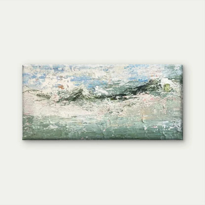 Abstract Greenish-Blue Wall Art Canvas Office Home Room Framed 120x60cm