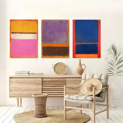 3pcs Abstract Minimal Art Painting Metal Print Ready to Hang Art - Bella Home Decor