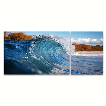 3pcs Stunning Australian Seascapes Metal Print Ready to Hang Art