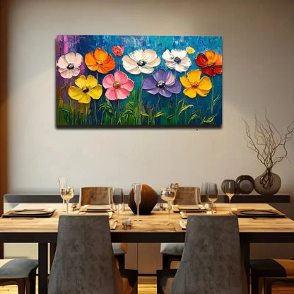 Blue And Orange Interwoven Perfect Wall Art Canvas Office Home Room Framed 120x60cm - Bella Home Decor