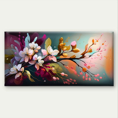 Modern Abstract Floral Branch Wall Art Canvas Office Home Framed 120x60cm