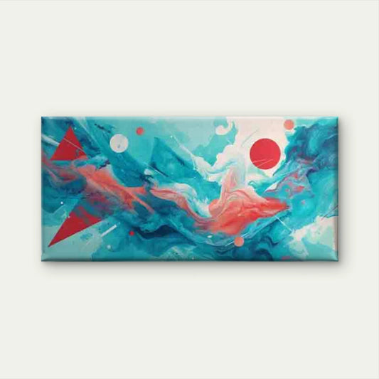 Bold Geometric Dynamic Movement Wall Art Canvas Office Home Room Framed 120x60cm
