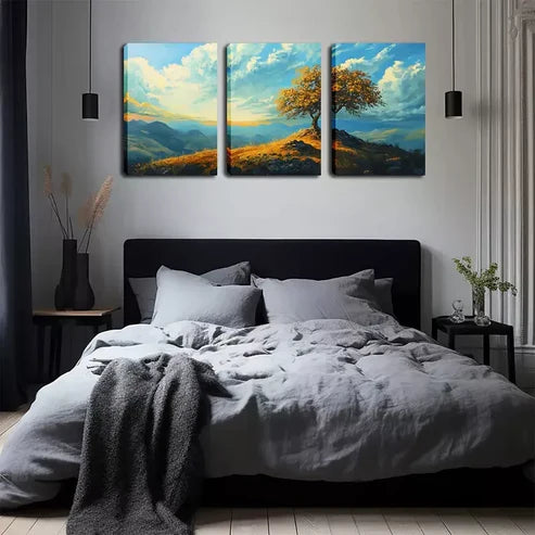 3pcs Towering Tree, Attractive Artwork Wall Art Canvas Unframed - High Quality Print 100% Australian Made Wall Canvas