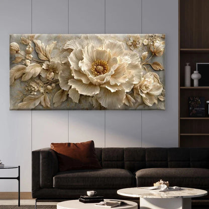 Botanical & Geometric Floral Wall Art Canvas Office Home Room Framed 120x60cm