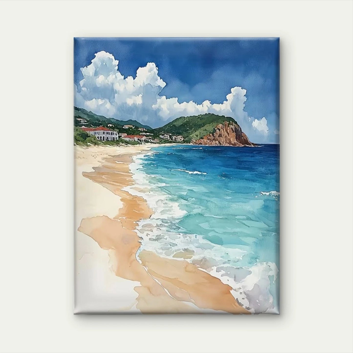 View of Shoal Bay Beach 60x90cm Metal Print Ready to Hang