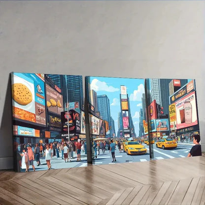 3pcs New York City, Luxurious Wall Art Canvas Unframed - High Quality Print 100% Australian Made Wall Canvas