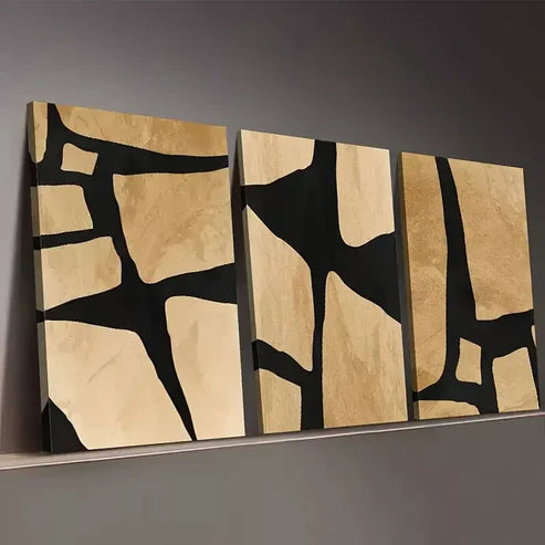 3pcs Modern Abstract Figures Irregular Geometric Wall Art Canvas Unframed - High Quality Print 100% Australian Made Wall Canvas