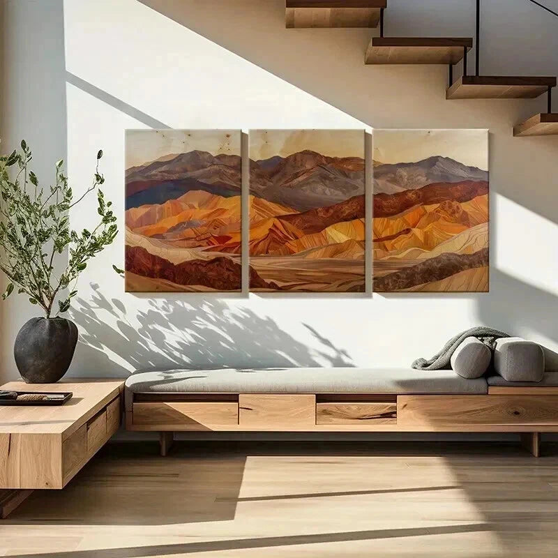3pcs Mountain Landscape Natural Beauty Wall Art Set Canvas Framed 60x90cm - High Quality Print 100% Australian Made Wall Canvas Ready to Hang - Bella Home Decor
