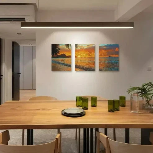 3pcs Sunset & Sea View Wall Art Canvas Unframed - High Quality Print 100% Australian Made Wall Canvas