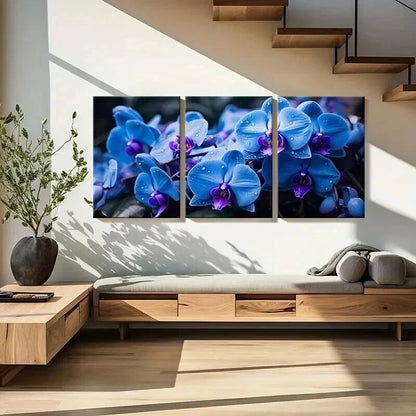 3pcs Dewy Flowers Modern Decoration Wall Art Set Canvas Framed 60x90cm - High Quality Print 100% Australian Made Wall Canvas Ready to Hang - Bella Home Decor
