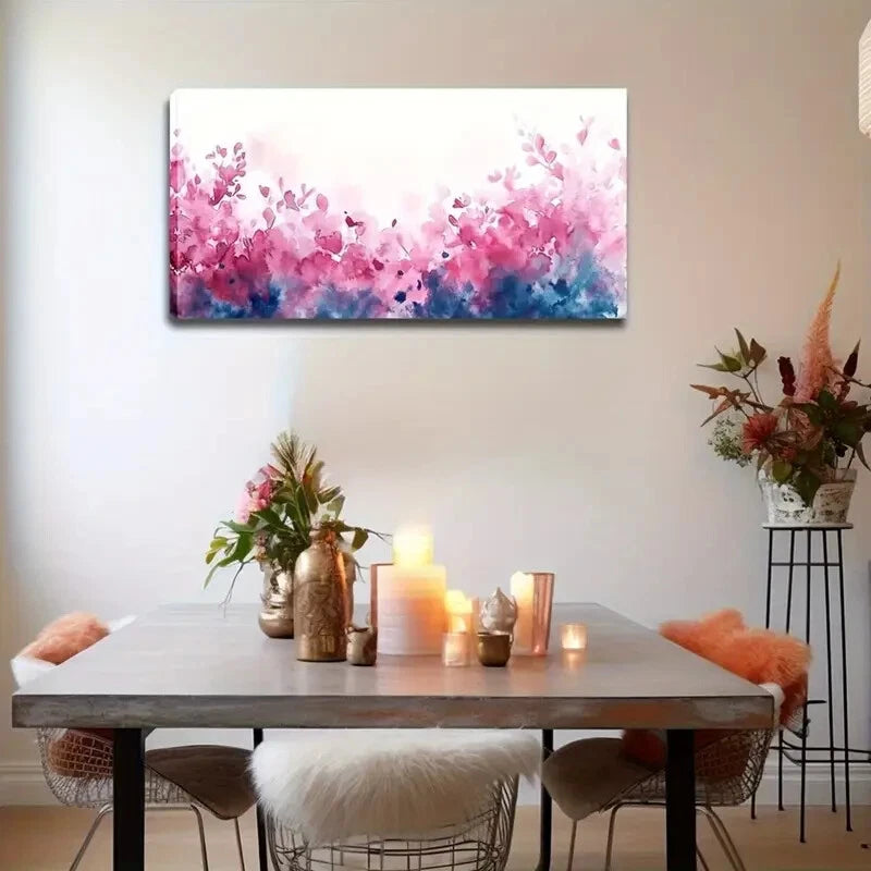 Vibrant Orchid & Butterfly Wall Art Canvas Office Home Room Framed 120x60cm - Bella Home Decor