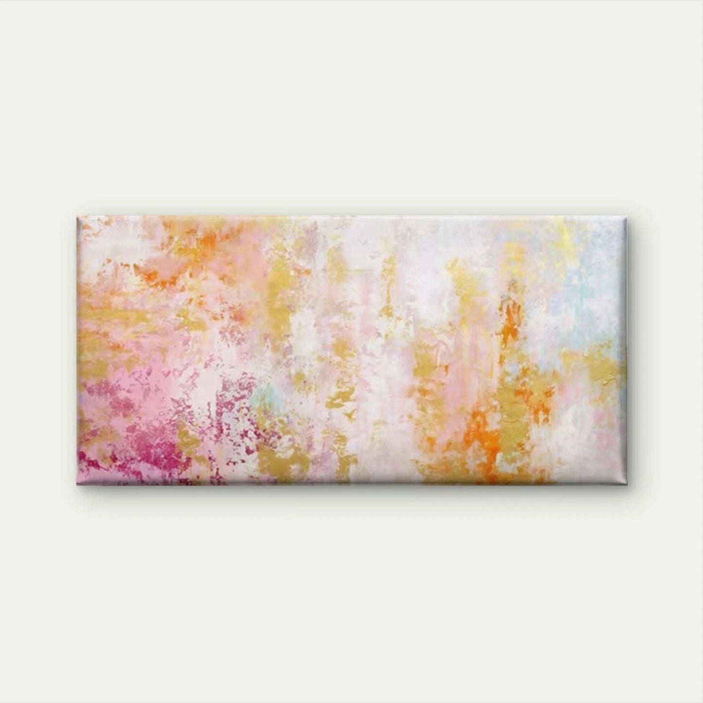 Abstract Golden Pink Peach Wall Art Canvas Office Home Room Framed 120x60cm