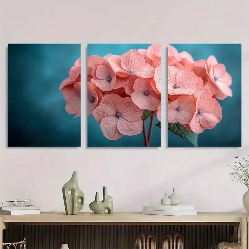 3pcs Elegant Floral Wall Decor for Garden Lovers Metal Print Ready to Hang Art - Bella Home Decor