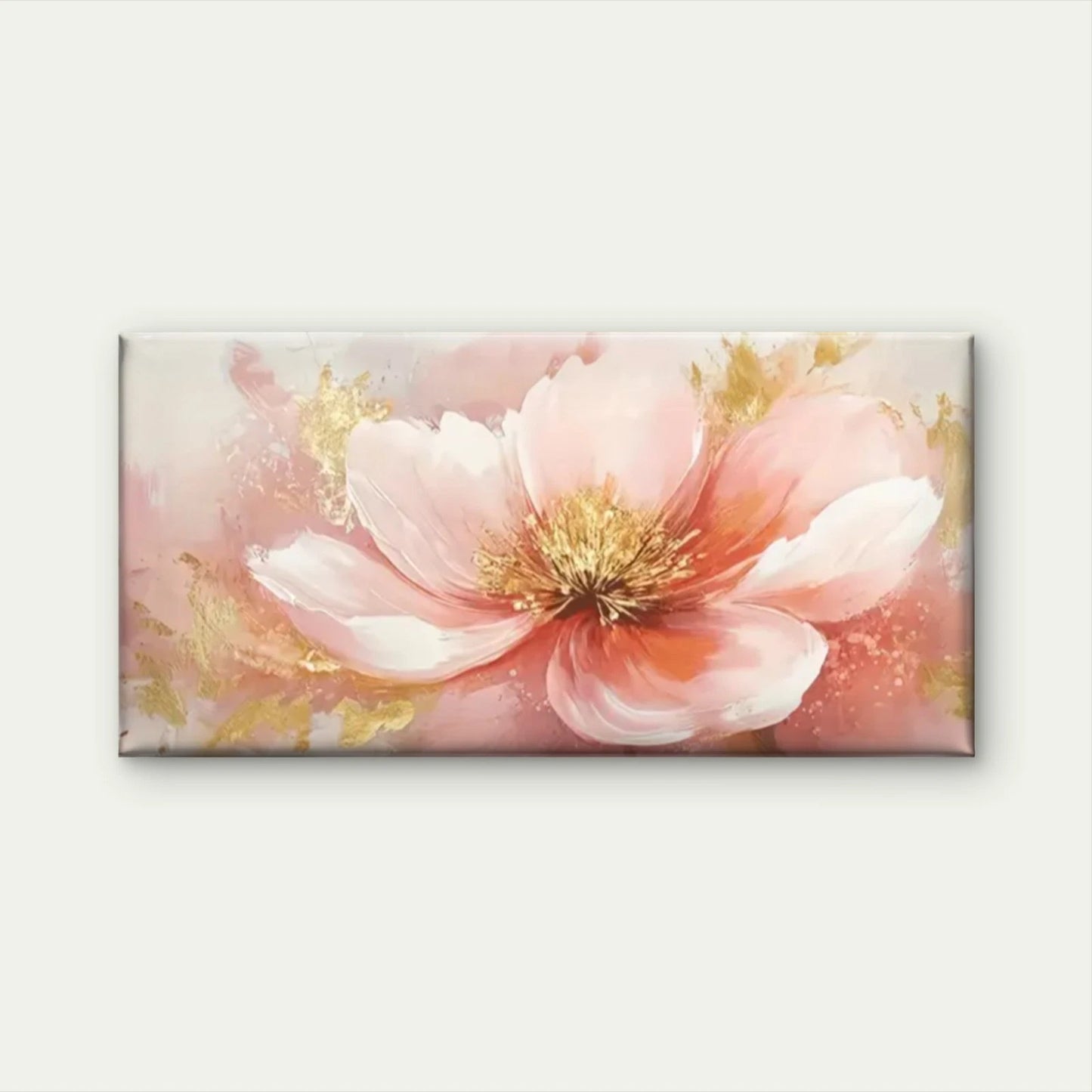 Pink Flowers Abstract Petal Wall Art Canvas Office Home Room Framed 120x60cm
