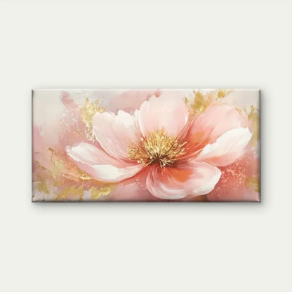 Pink Flowers Abstract Petal Wall Art Canvas Office Home Room Framed 120x60cm