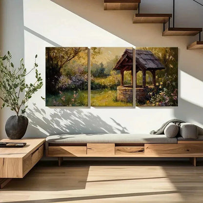 3pcs Floral Garden Warm Sunset Vintage Style Metal Print Ready to Hang Art - Bella Home Decor