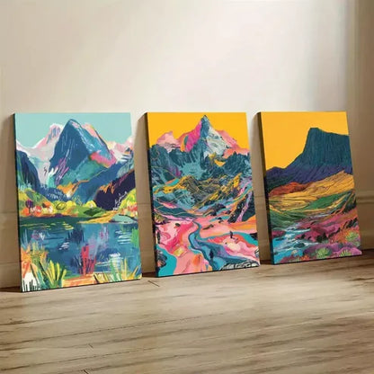 3pcs Elegant Cader Idris Yr Wyddfa Pen y Fan Canvas Unframed - High Quality Print 100% Australian Made Wall Canvas