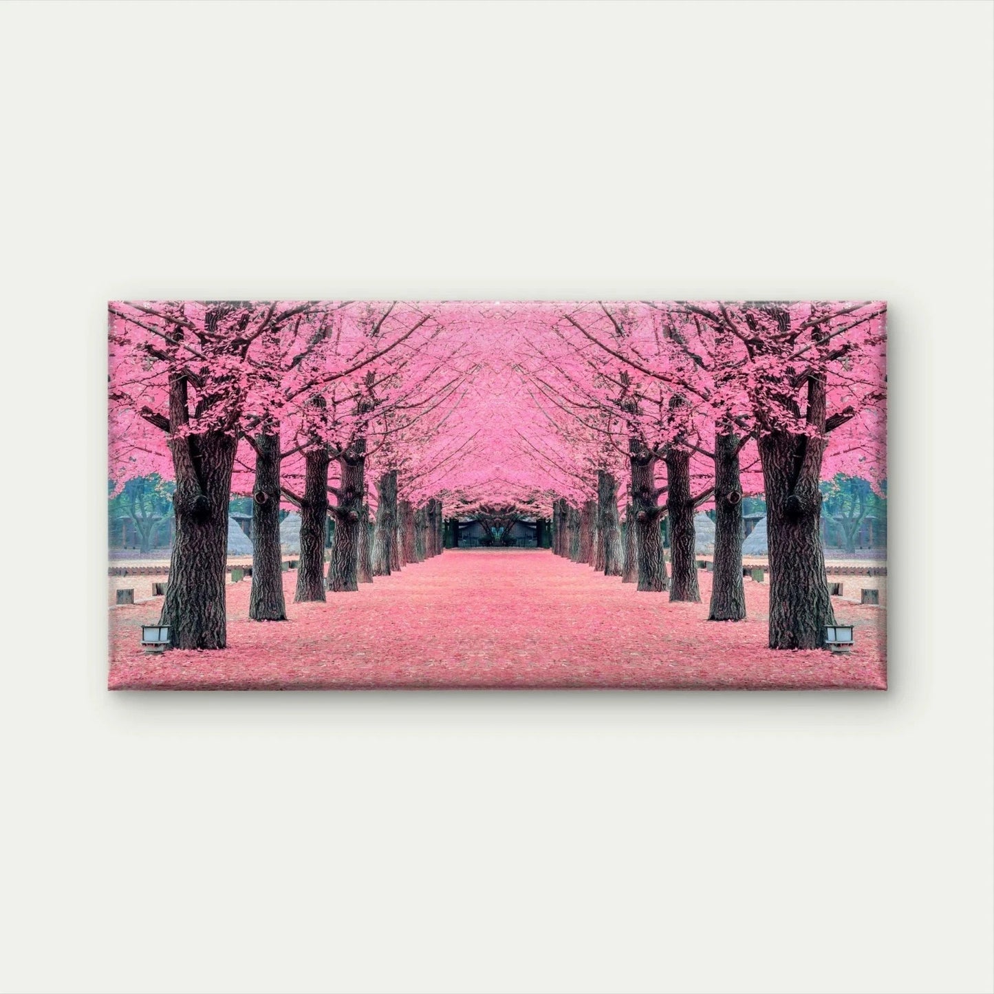 Cherry Blossom in Tokyo Wall Art Canvas Office Home Room Framed 120x60cm