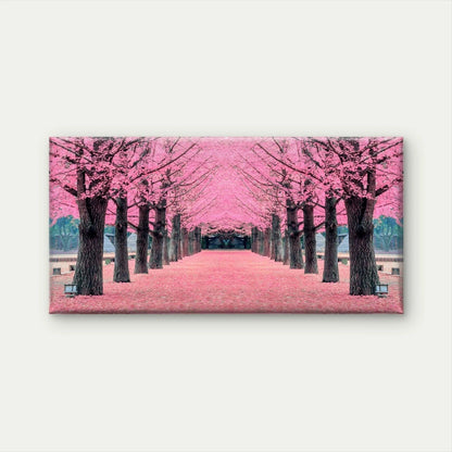 Cherry Blossom in Tokyo Wall Art Canvas Office Home Room Framed 120x60cm
