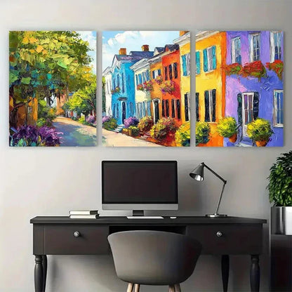 3pcs Charleston City Carolina Impasto Perfect Wall Art Set Canvas Unframed - High Quality Print 100% Australian Made Wall Canvas - Bella Home Decor
