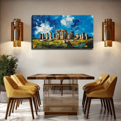 Respected Stonehenge Perfect Wall Art Canvas Office Home Room Framed 120x60cm