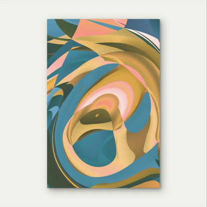 Swirl Abstract Geometric Modern Colourful Art 40x60cm Metal Print Ready to Hang