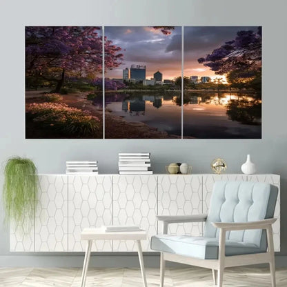 3pcs King’s Park Perth, Australia  Wall Art Set Canvas Framed 50x70cm - High Quality Print 100% Australian Made Wall Canvas Ready to Hang - Bella Home Decor