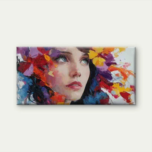 Abstract Splatter Vibrant ColorsWall Art Canvas Office Home Room Framed 120x60cm