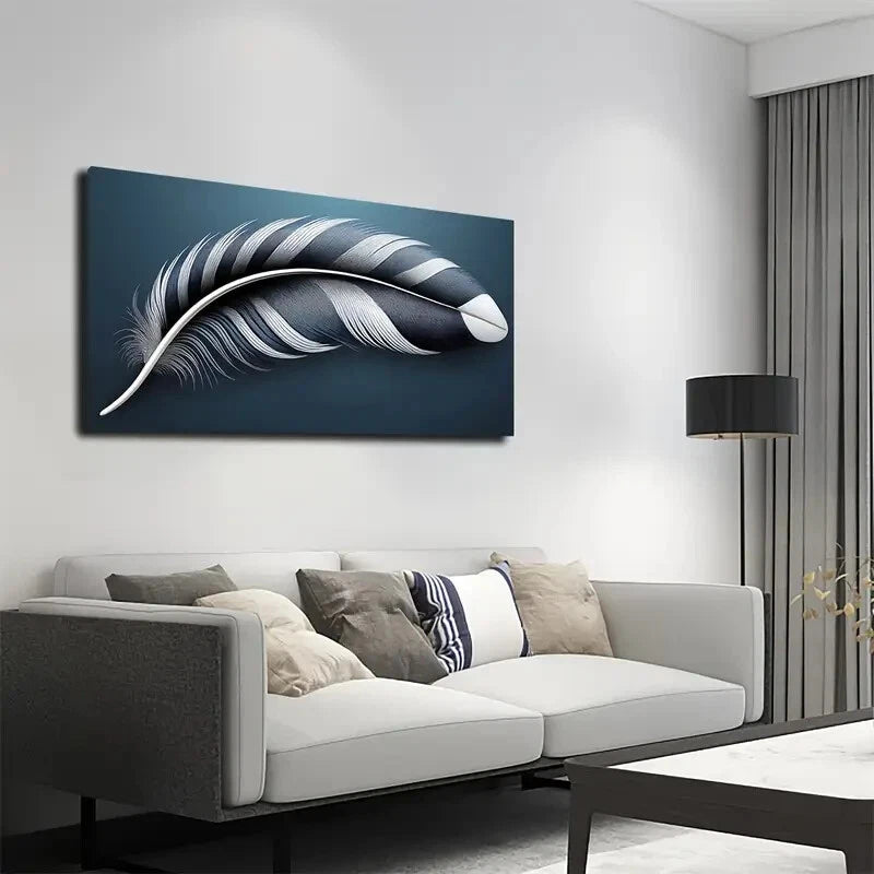 Featuring a Black and White Wall Art canvas office home room framed 120x60cm - Bella Home Decor