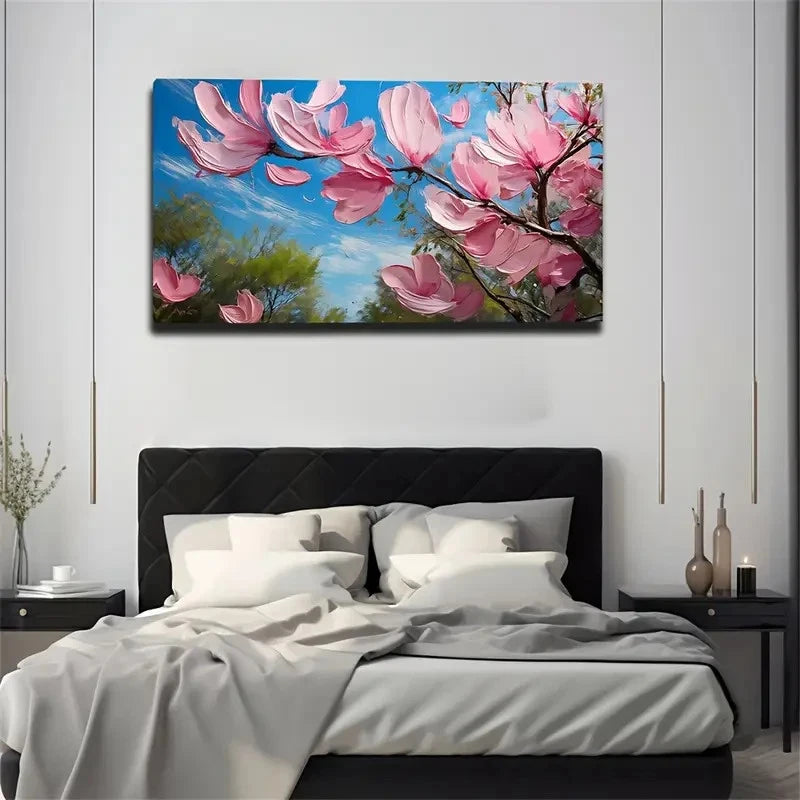 Petals Falling With The Wind Wall Art Canvas Office Home Room Framed 120x60cm