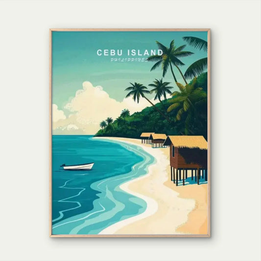 Sunda Island Indonesian Travel Poster Print Wall Art
