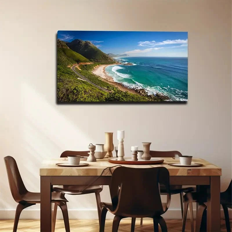 Depicting The Seaside Wall Art Canvas Office Home Room Framed 120x60cm