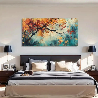 Vibrant Autumn Colors Abstract Wall Art Canvas Office Home Room Framed 120x60cm - Bella Home Decor