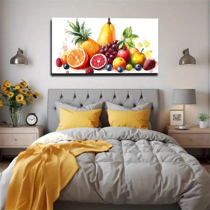 Fresh Fruits Suitable Deco Wall Art Canvas Office Home Room Framed 120x60cm