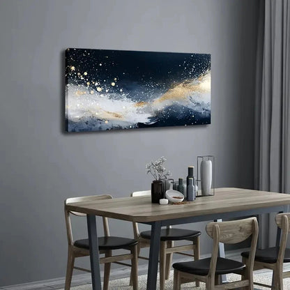 White & Golden Interweaving Wall Art canvas office home room framed 120x60cm