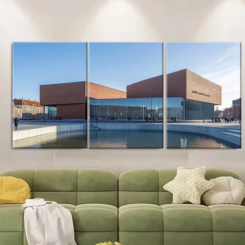 3pcs Aarhus Denmark Metal Print Ready to Hang Art - Bella Home Decor