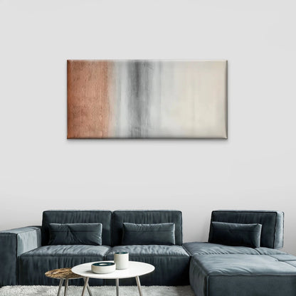 Brown Black White Grey Paint Wall Art Canvas Office Home Room Framed 120x60cm