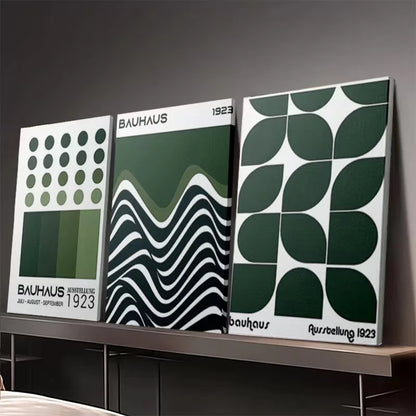 3pcs Bauhaus-Inspired Abstract Wall Art Set Canvas Framed 60x90cm – High Quality Print, 100% Australian Made, Ready to Hang - Bella Home Decor