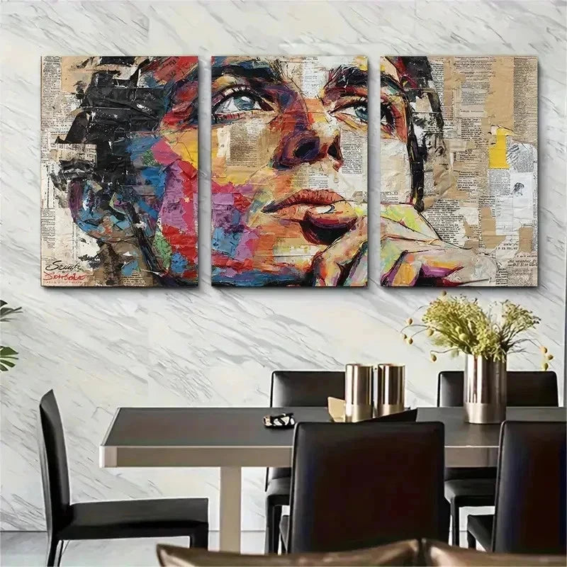 3pcs Signed Acrylic On By Steve Bonds Perfect Wall Art Set Canvas Framed 50x70cm - High Quality Print 100% Australian Made Wall Canvas Ready to Hang