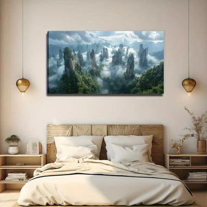 Bohemian Style Stone Forest Wall Art Canvas Office Home Room Framed 120x60cm