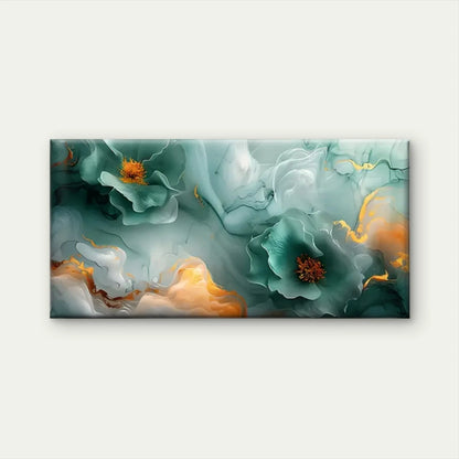 Modern Abstract Floral Vibrant Wall Art Canvas Office Home Room Framed 120x60cm
