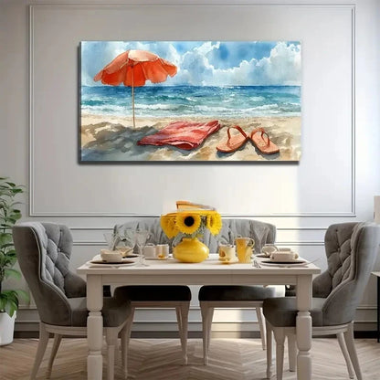 Seaside Resort Decoration Wall Art Canvas Office Home Room Framed 120x60cm