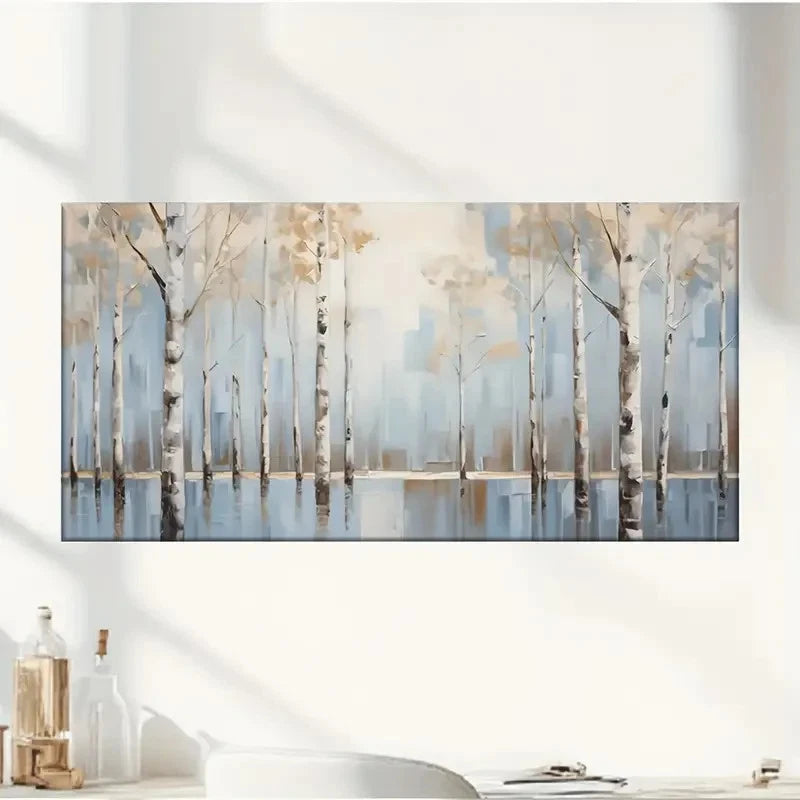 Trees Rain Forest Nature Wall Art Canvas Office Home Room Framed 120x60cm