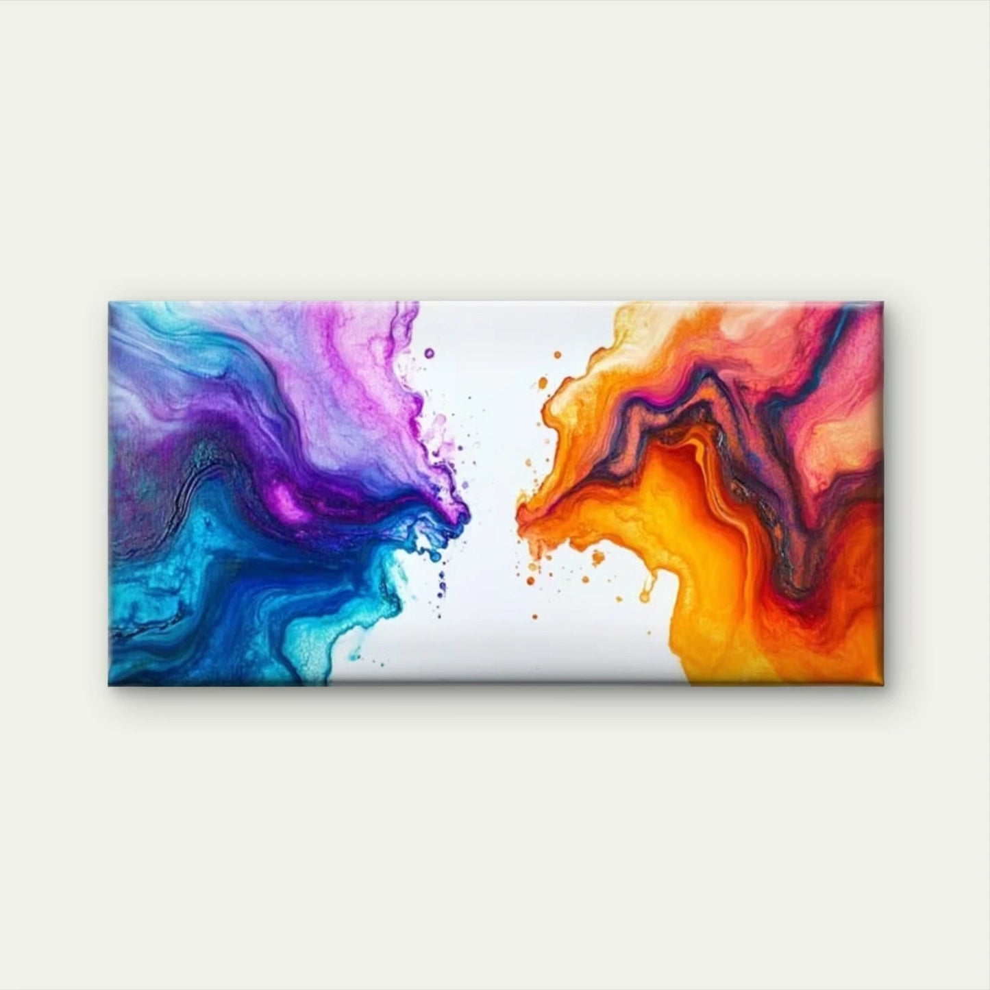 Abstract Colors Fluid Design Wall Art Canvas Office Home Room Framed 120x60cm