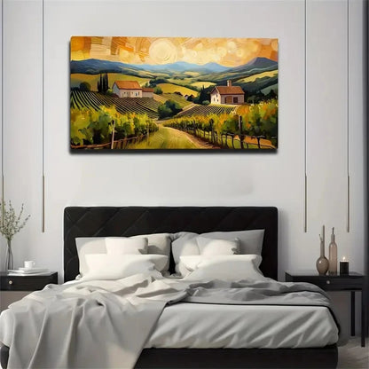 Surreal Country Quiet House Wall Art Canvas Office Home Room Framed 120x60cm