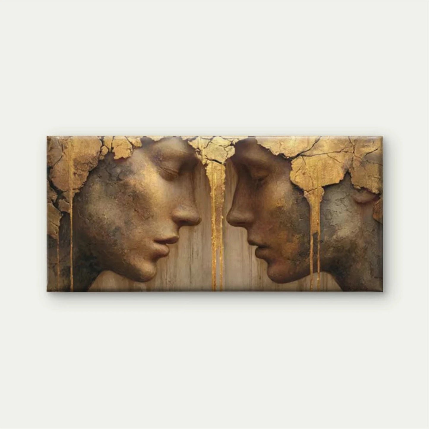 Abstract Human Faces Wall Art Canvas Office Home Room Framed 120x60cm