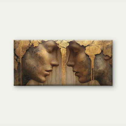 Abstract Human Faces Wall Art Canvas Office Home Room Framed 120x60cm