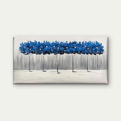 Blue Tree Abstract Wall Art Canvas Office Home Room Framed 120x60cm